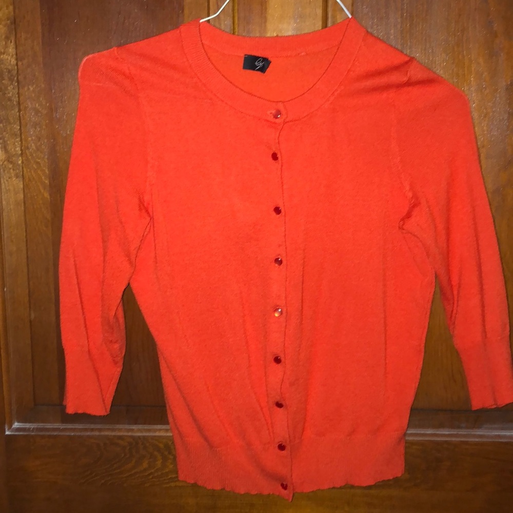 Orange cardigan